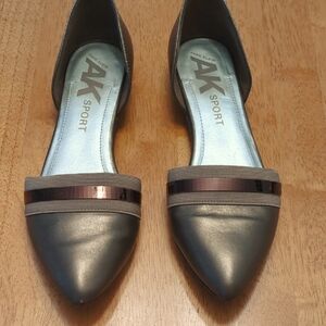 Anne Klein Metallic Taupe Flats
